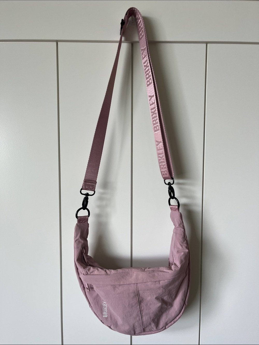 Brixton Dusty Pink Crossbody Bag with Branded Strap